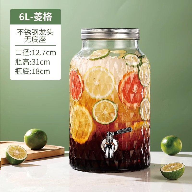 En nombre del barril de Cola, barril de bebida de cerveza, barril de vino de barman, barril de té de frutas con grifo, barril de jugo, contenedor, botella de vidrio