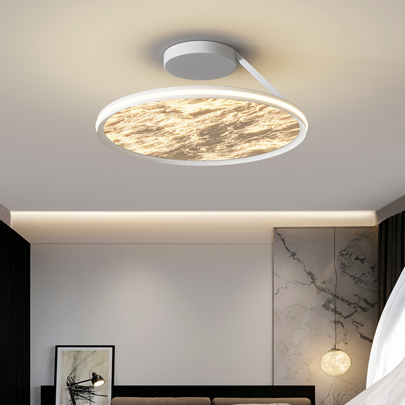 [Selección estricta] lámpara de techo italiana minimalista lujosa ligera de alto nivel de espectro completo protección de ojos redonda nubes alumbrado de estudio