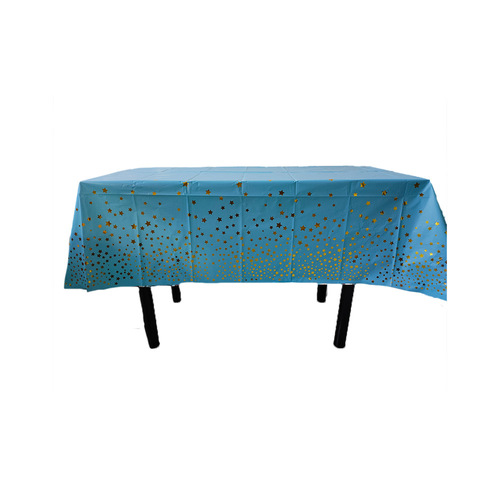 Birthday party tablecloth children's party decoration disposable tablecloth plastic rectangular star tablecloth