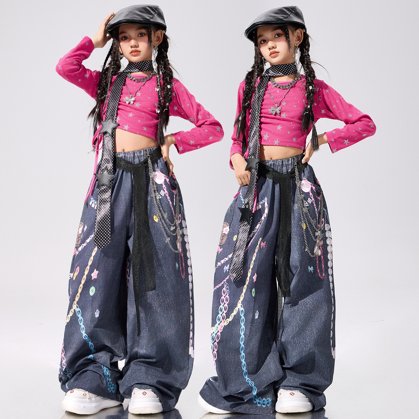 爵士舞女童服装潮酷时髦少儿jazz街舞演出服元旦表演女团走秀酷辣