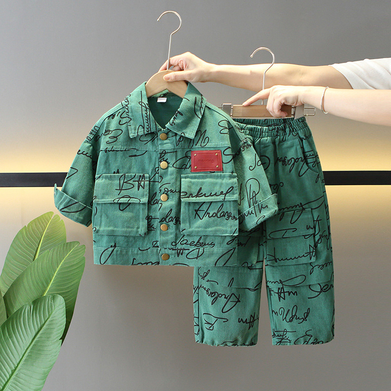 6122 Traje de herramientas de primavera y otoño para niños, ropa de primavera para niños, moda para niños, estilo occidental, primavera guapa y guapa