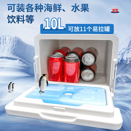 10L Refrigerated Box Outdoor Small Insulated Box, Direct Manufacturer Supply Portable Car Insulated Box, Cool and Warm Insulated Box