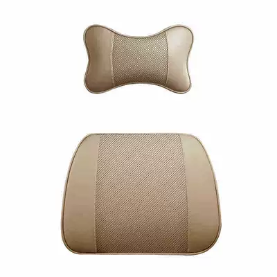 Neck Pillow – Headrest - 1-beige-luxury-version-1-lumbar-support-2751559