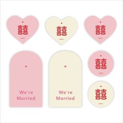 結婚式の字は乾いていない紙の喜糖包装は防水のシールのins風を詰めて小さいラベルのcを印刷します。