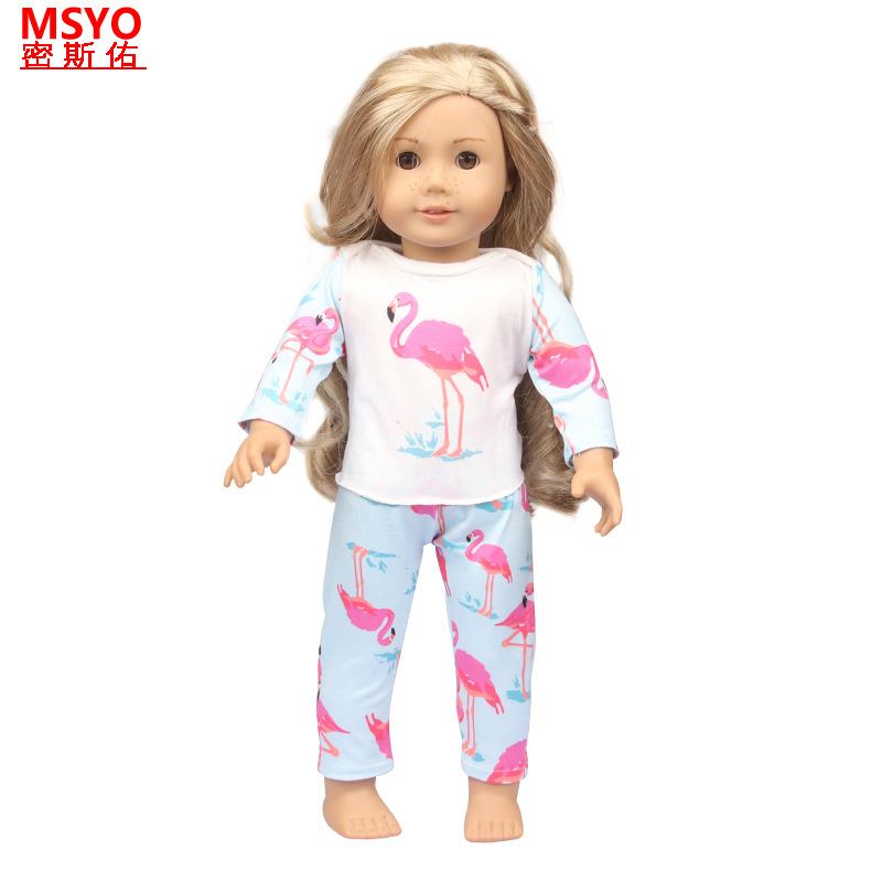 18 pulgadas American Girl muñeca pijamas 43cm xiafu muñeca ropa traje muñeca lindo camisón Pijamas