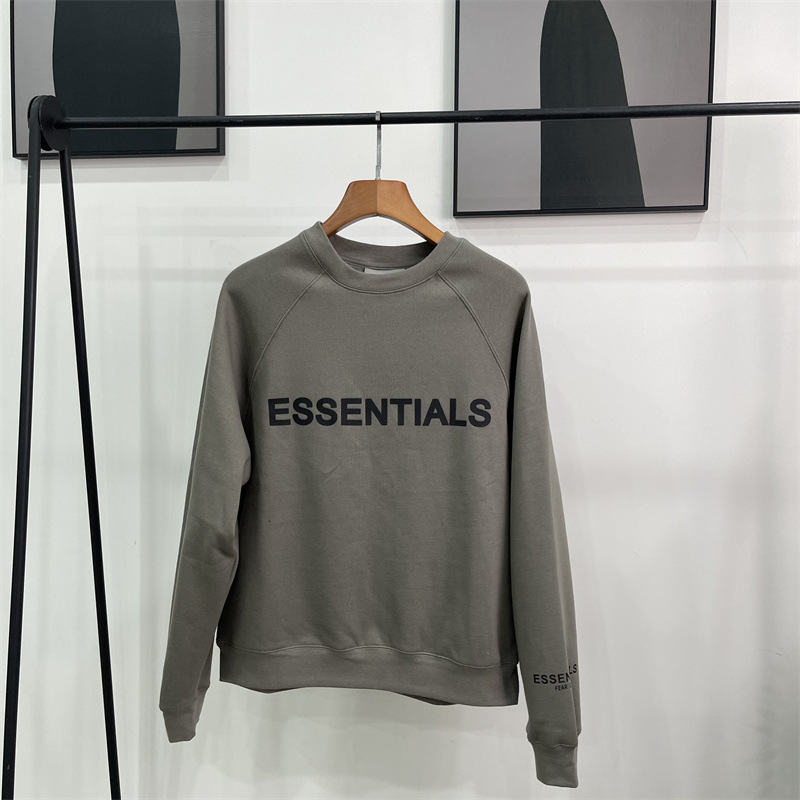 FEAR OF GOD FOG multi-thread ESSENTIALS Sudadera holgada americana con cuello redondo y forro polar, versátil para primavera para hombre