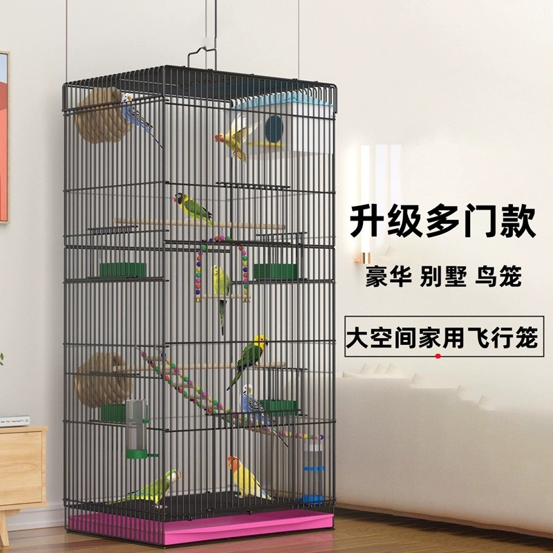 Клетка для птиц, клетка для попугаев, очень большая вилла, клетка для разведения, тигровая кожа, сорока, мина, металл