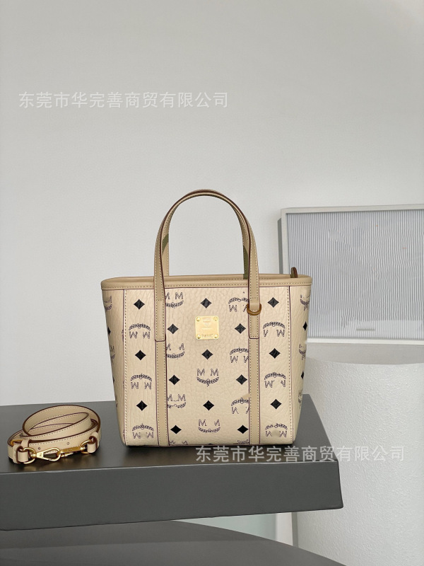 高版MC家菜篮子包小托特包百搭通勤单肩斜挎水桶女包复古印花手提|undefined