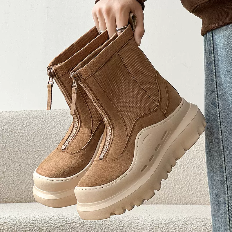 莆田来了实体店专卖店品质高筒雪地靴男女绒棉鞋户外防寒徒步棉靴