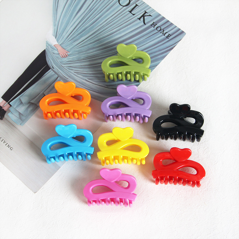 新可爱小天鹅发夹小号塑料抓夹半扎发夹固定马尾鲨鱼夹亚马逊头饰