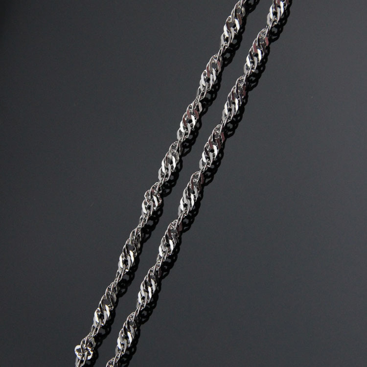 Cadena de caja de collar de plata esterlina S925 cadena en forma de O Cadena de onda de agua cadena estrellada Cruz cadena femenina Cadena de clavícula cadena al por mayor