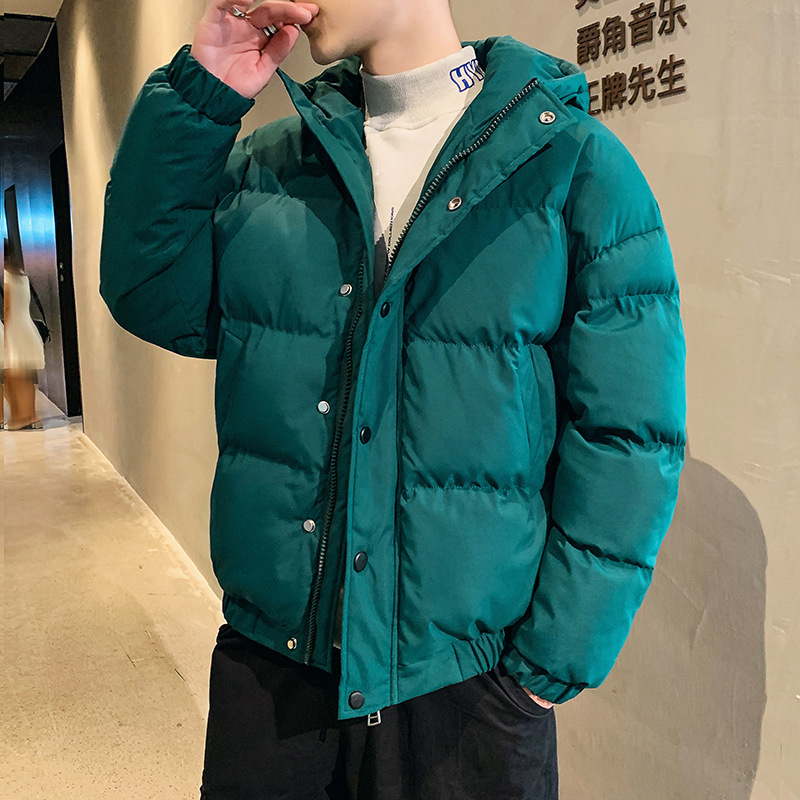 Foreign trade Winter glossy cotton-padded coat men's stand collar thickened warm disposable coat fashionable brand waterproof cold-proof top clothes