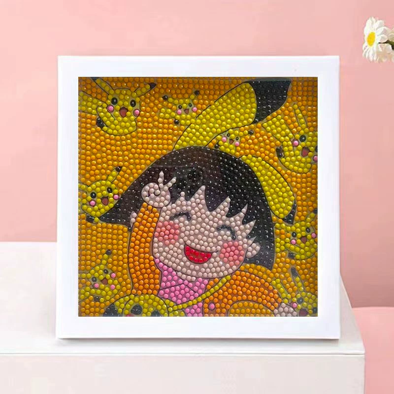 DIY-набор для алмазной мозаики 17×17 см, пластиковая рама, дизайн щенок, полный набор инструментов для кладки