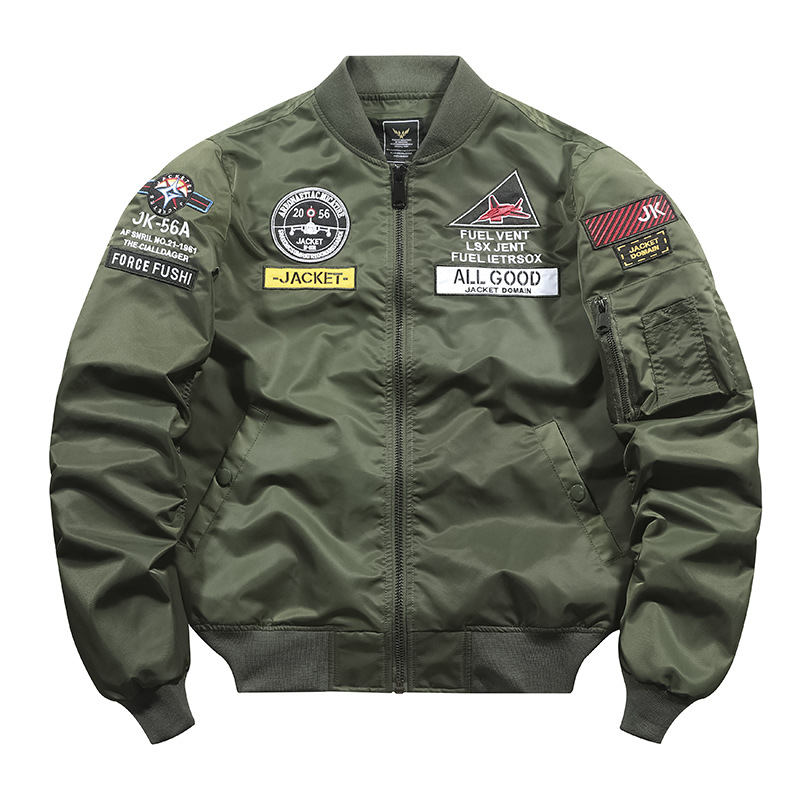 Primavera y otoño transfronterizos Los hombres japoneses nuevo piloto MA1 soporte casual uniforme de béisbol de los hombres chaqueta suelta top de los hombres