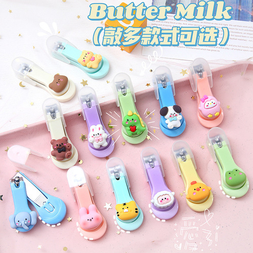 Cute cartoon nail clippers single pack nail clippers creative student nail clippers home portable manicure and pedicure tool