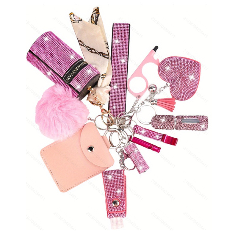 Amazon Cross-Border Women's Portable DIY Self-Defense 11-Piece Accessory Set Anti-Wolf Keychain Bag Pendant Set Amazon Cross-Border Women's Portable DIY Self-Defense 11-Piece Accessory Set Anti-Wolf Keychain Bag Pendant Set