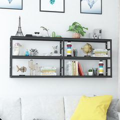 牆上置物架簡約客廳壁掛鐵藝書架酒架家用桌面裝飾收納架掛牆吊櫃
