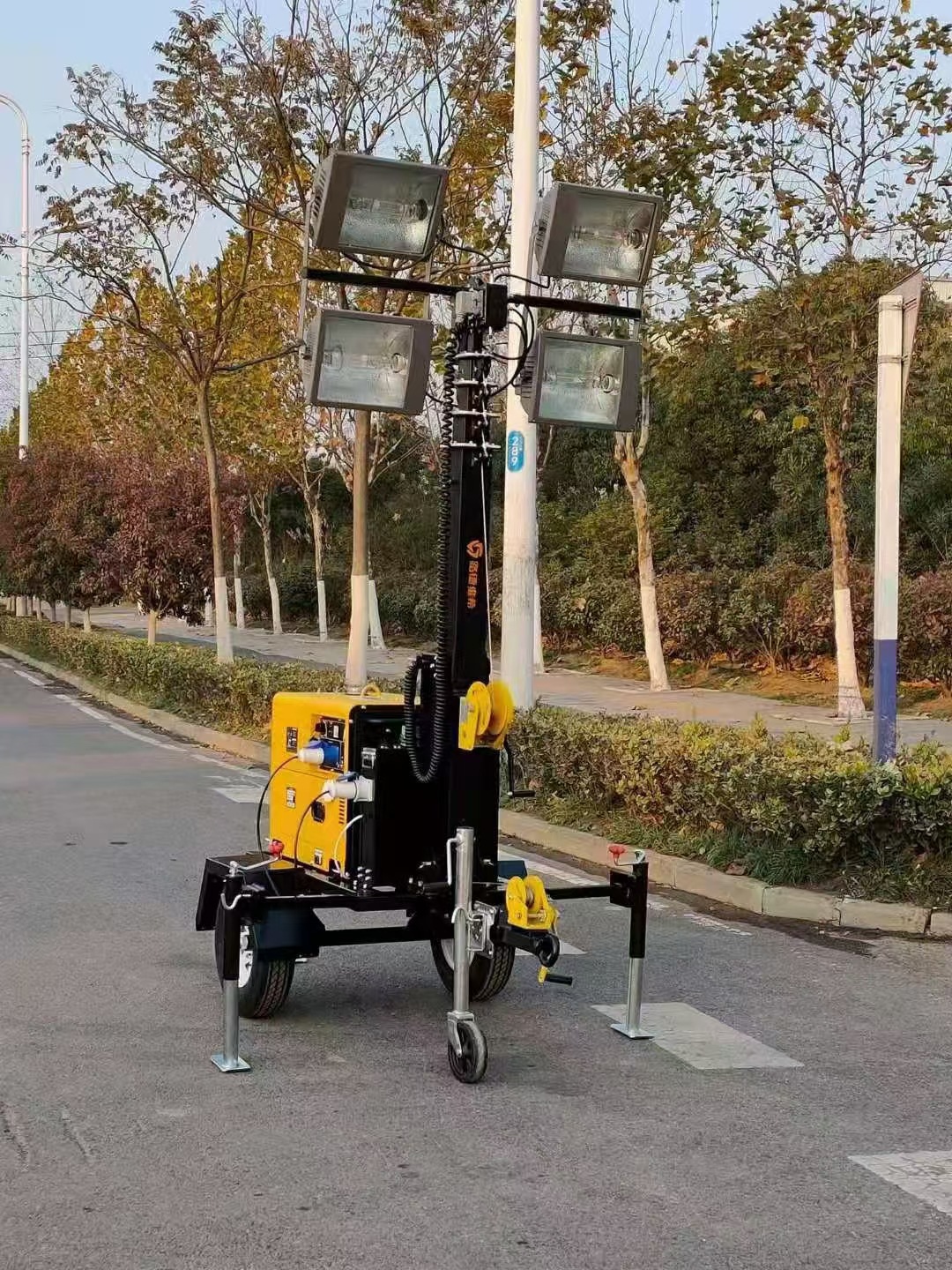 大泽动力交流220伏照明泛光灯 康县救助5KW汽油发电机