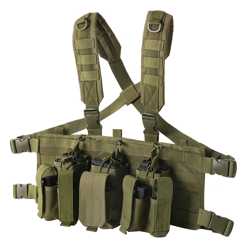Molle Multifunctional Chest-Mounted Tactical Vest Quick-Release Outdoor Training Tactical Vest Wear-Resistant Breathable Cs Hunting