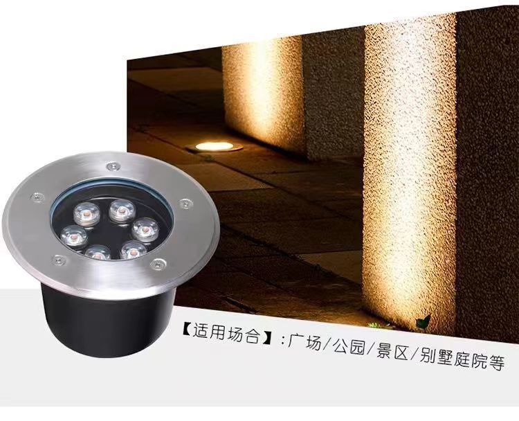 嵌入式地埋灯LED地埋灯户外防水景观照树墙体水下射灯七彩圆形灯-阿里巴巴