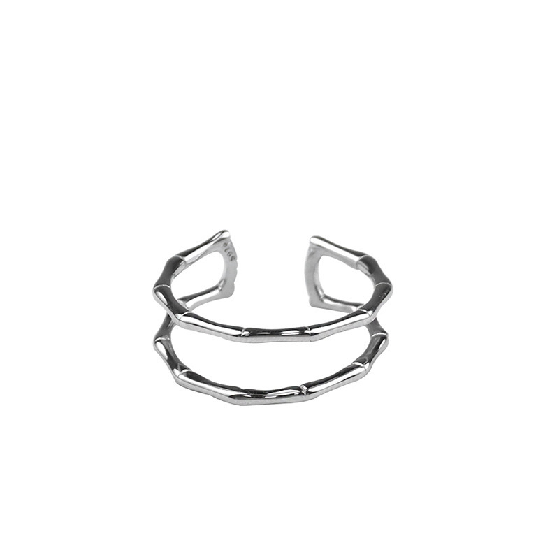 Fashion bamboo ring female double hollow creative simple fashion open ringpicture15