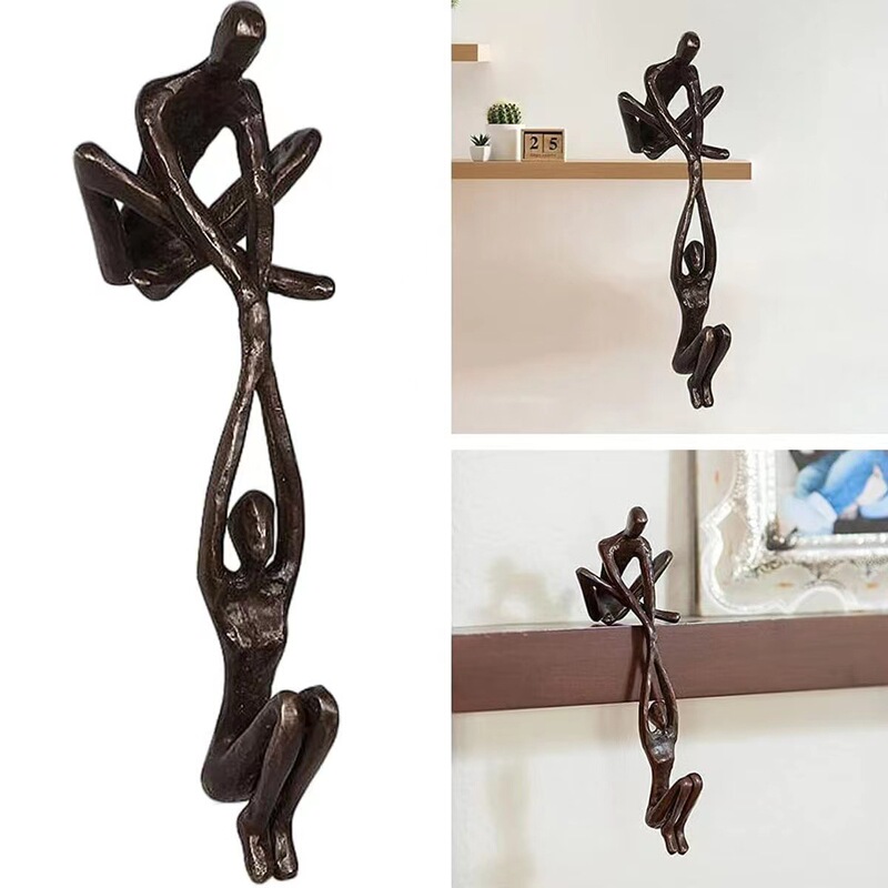 Resin abstract art statue couple man lift woman dancing statue romantic gift wedding couple