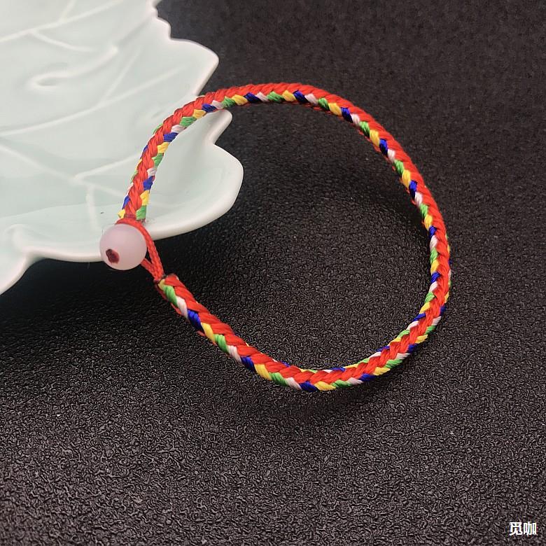 编织手链批发 五彩绳五彩线手绳 红绳手链 七彩绳手编绳批