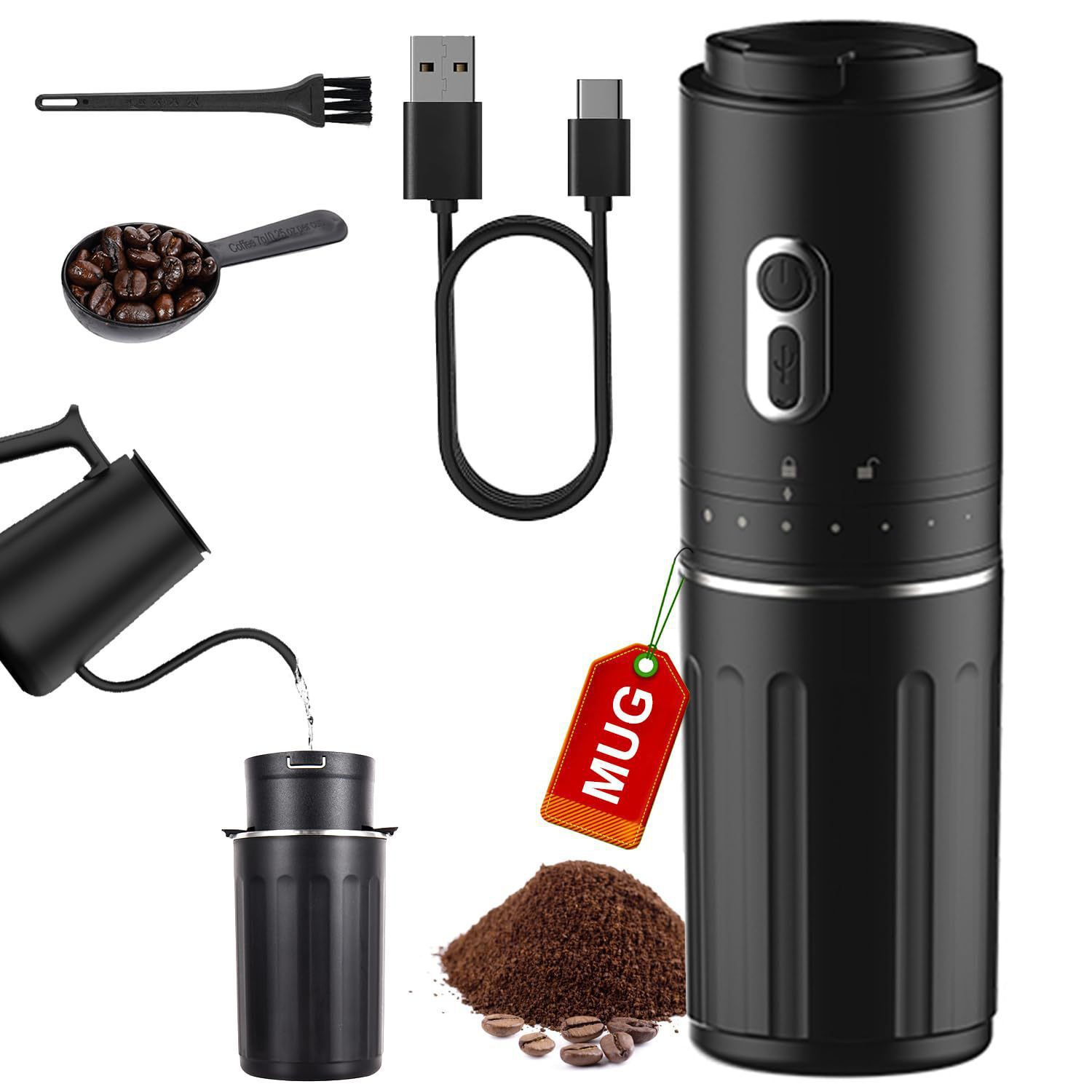 Handheld small coffee coffee machine for traveling