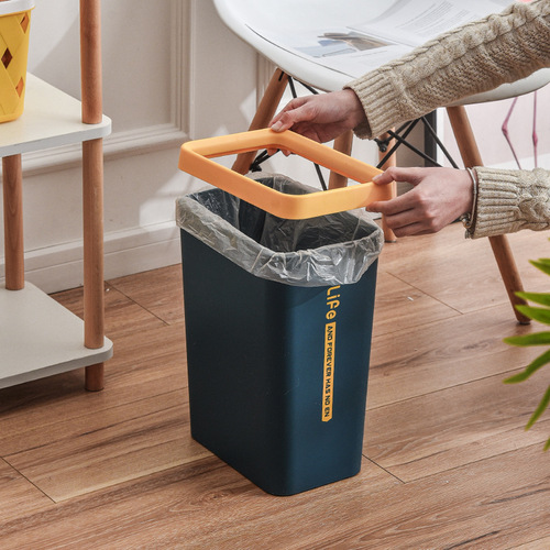 Home creative living room kitchen trash can small toilet bucket paper basket bathroom waste paper bucket without lid large trash can