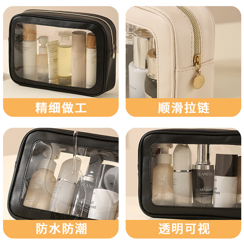 Nuevo paquete de almacenamiento de PVC transparente paquete de lavado impermeable transfronterizo de gran capacidad paquete de lavado portátil de viaje multifuncional