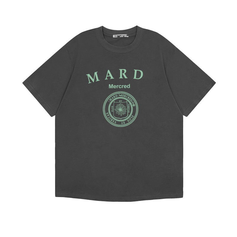 韓国マルディトレンディな半袖フラワープリントゴールドハイシルバー夏ラウンドネック純綿ルーズTシャツトップトレンディ|undefined