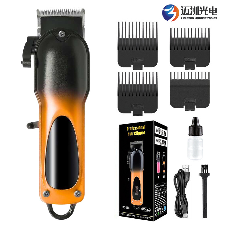 Nuevos productos transfronterizos de visualización digital cortador de pelo casero especial auto-raspado, artefacto calvo, tijeras de empuje eléctricas, empujador
