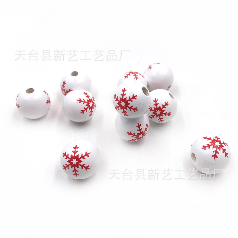 新商品16mm荷の木の丸い玉の原木の色の子供のdiyの雪の花の千鳥の格は飾りの木の玉のアクセサリーの部品を飾ります。|undefined