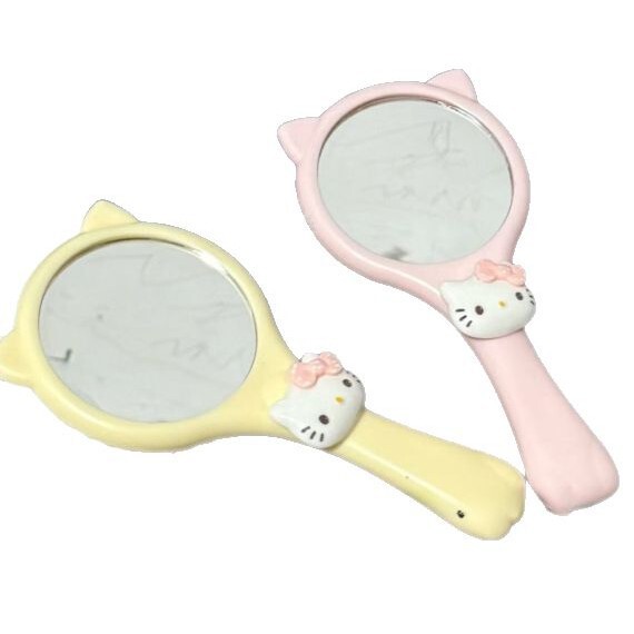 新型kitty猫エアバッグ二合一猫耳鏡櫛かわいいアニメエアクッション携帯ミニ手持ち鏡櫛|undefined
