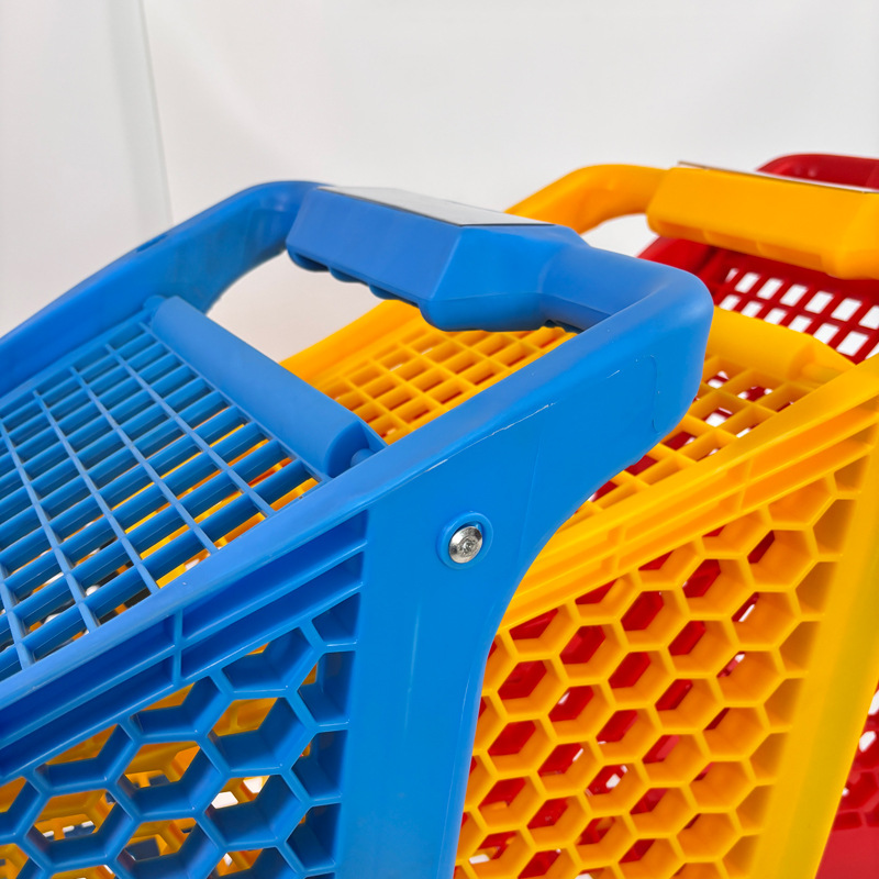 Engrosado y duradero, bebé de 1 a 8 años, carrito de compras de supermercado para niños, carrito de metal resistente, rueda universal silenciosa, anti-volteo