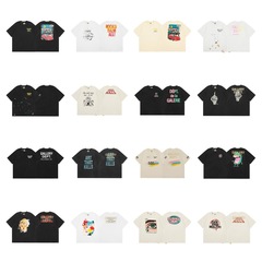 クロスボーダーヨーロッパとアメリカのトレンドブランド GALLERY DEPT レタースローガン柄プリント半袖Tシャツ 男女兼用 ハイストリート半袖