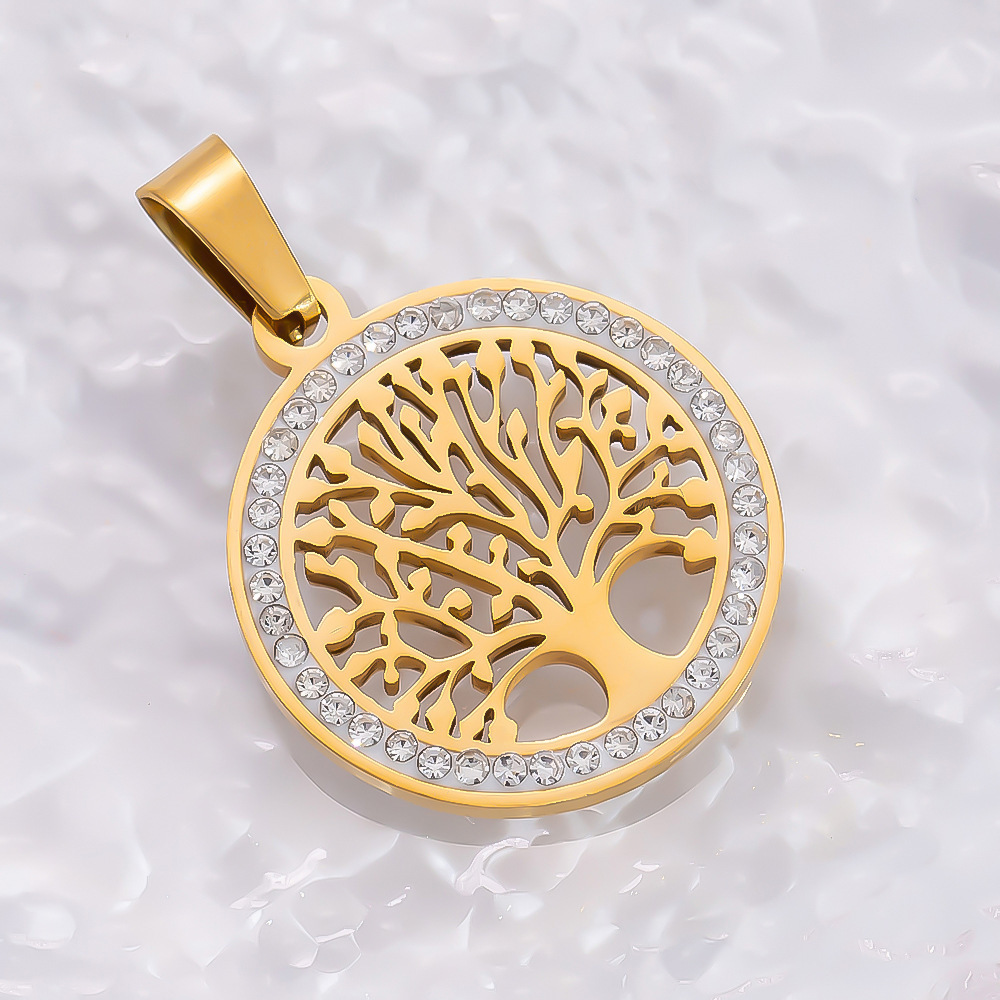 6g Weight 0.03µm-0.05µm Gold Plating Thickness PVD Coated Gold Plating Process Pendant Jewelry Making Type 18.11*16.83mm Jewelry Making Size 18K Real Gold Plated Plating Material Rhinestones Inlay Material 1 Piece Quantity 304 Stainless Steel Material Moon, Tree, Heart Shape Pattern IG Style Style Waterproof Non Tarnish, Inlay Craft 1 Piece 18.11*16.83mm 304 Stainless Steel Zircon PVD Coated Real Gold Plated Moon Tree Heart Shape Polished Pendant DIY Jewelry Accessories 3