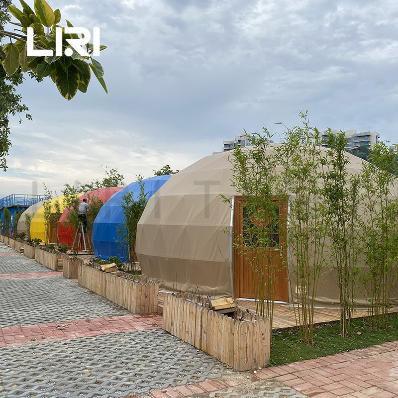 铝合金型材椭球型度假村帐篷  户外民宿野奢酒店餐饮篷房 丽日