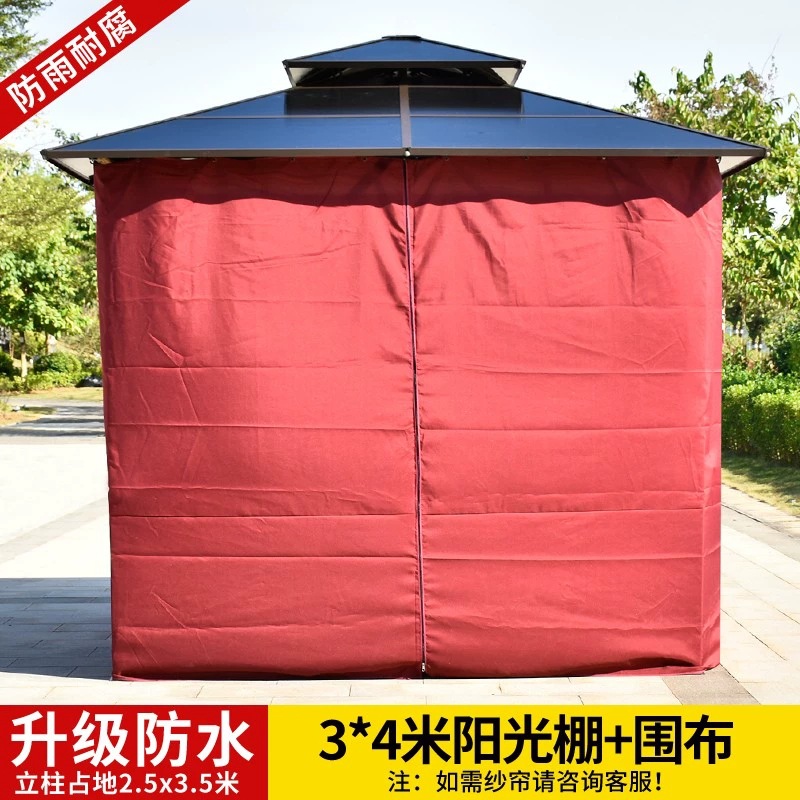 Pabellón lluvia de aluminio de aleación de aluminio Jardín de arena Tienda de playa pabellón al aire libre sombrilla patio Villa vista del jardín