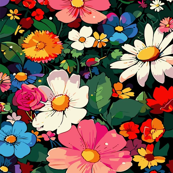 W262 full screen of flowers