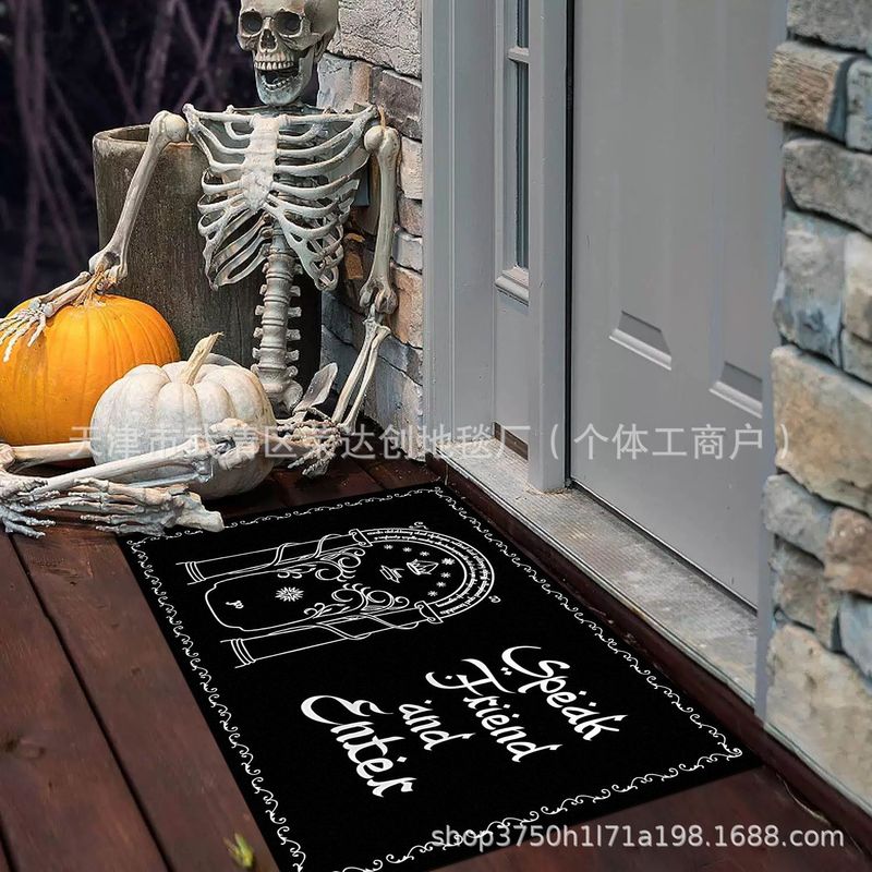 Amazon Temu ハロウィンゴーストフロアマット、汚れにくい玄関ドアマット、バスルーム吸収性フットマット、リビングルーム装飾フロアマット|undefined