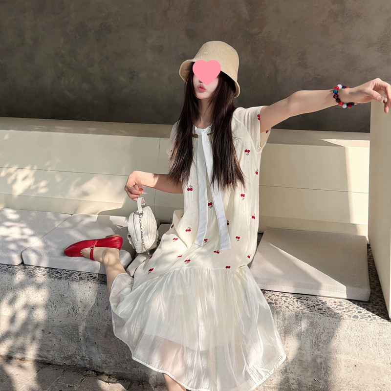 Fashionable Maternity Wear for Pregnant Women, New Summer Style, Slimming French-Style Outerwear Long Dress, Comfortable and Beautiful Dress for Pregnant Women