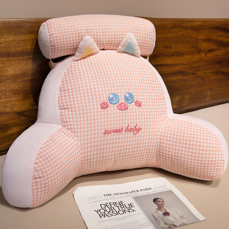 Cojín de Cabecera con Diseño de Animales de Peluche con Soporte Lumbar para Cama y Sofá image 9