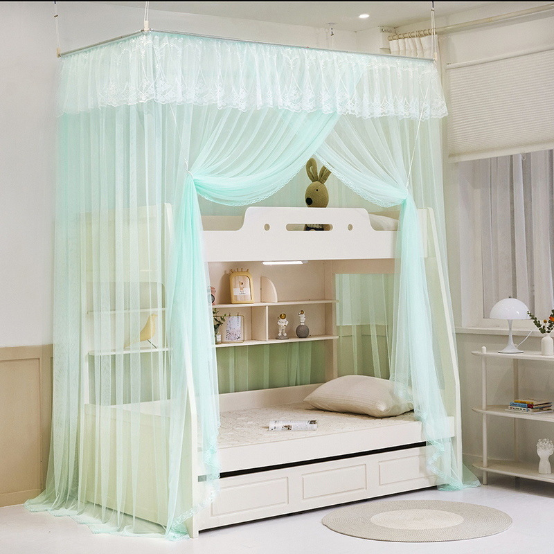 蚊帐家用2025新款吸顶粘钩式子母床上下铺梯形一体家用儿童上下新