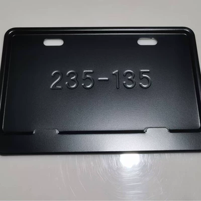 Cross-Border Philippines-Specific Motorcycle License Plate Frame, Thickened Aluminum Alloy, Manufacturer Wholesale License Plate Holder, License Plate Protection Frame (License plate holder/license plate holder) - black