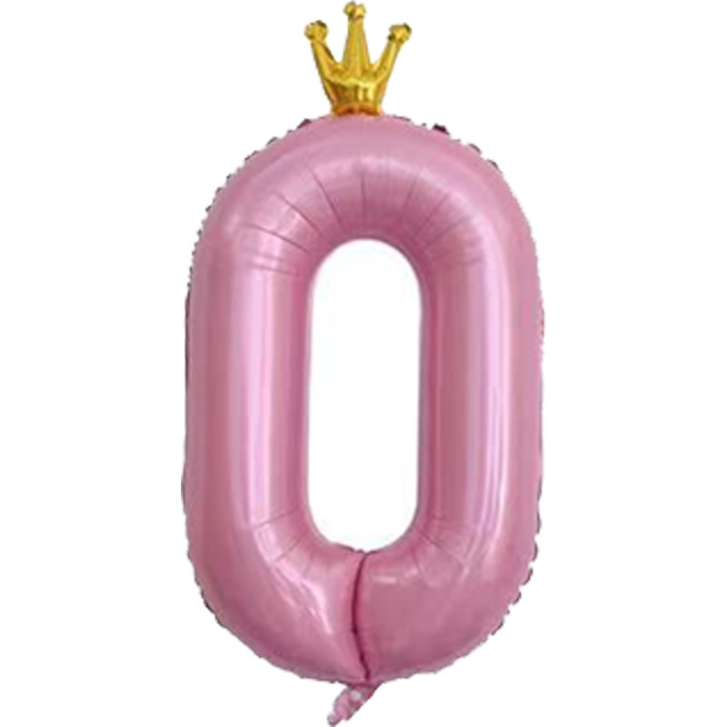 Amazon nuevo globo digital de corona de una pieza de 40 pulgadas decoración de fiesta de cumpleaños globo digital grande