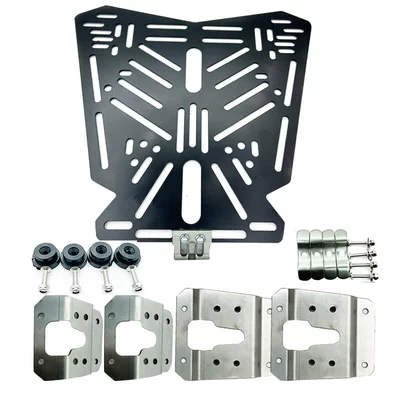 Aluminum Alloy Stainless Steel Tail Child seat shed - black-one-set-of-quick-release-system-two-large-and-two-small-card-slots-default-item