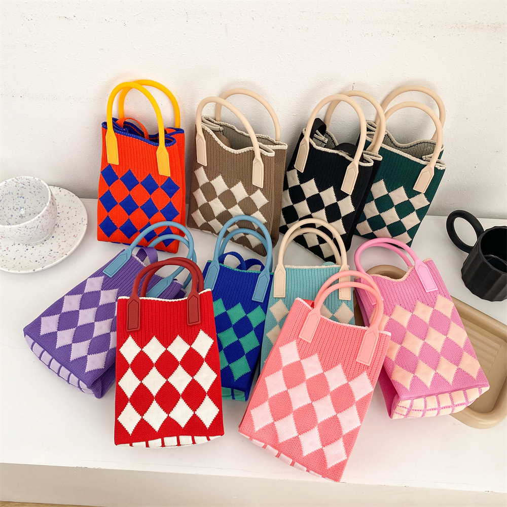 Universal small design knitted cute shoulder bag