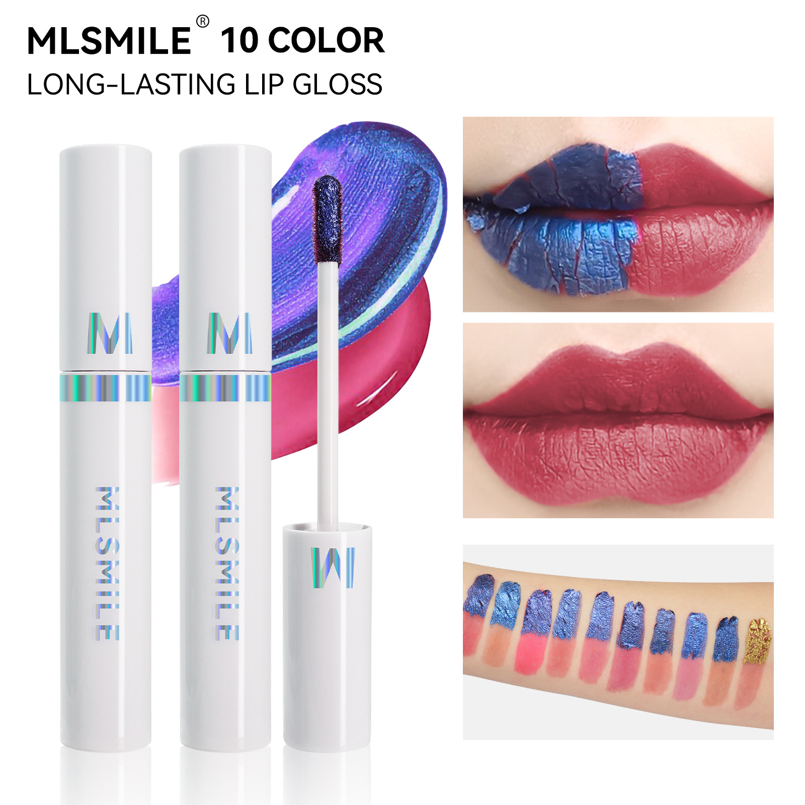 跨境专供撕拉唇釉10色剥离式裂变防水不掉色不沾杯哑光口红唇彩