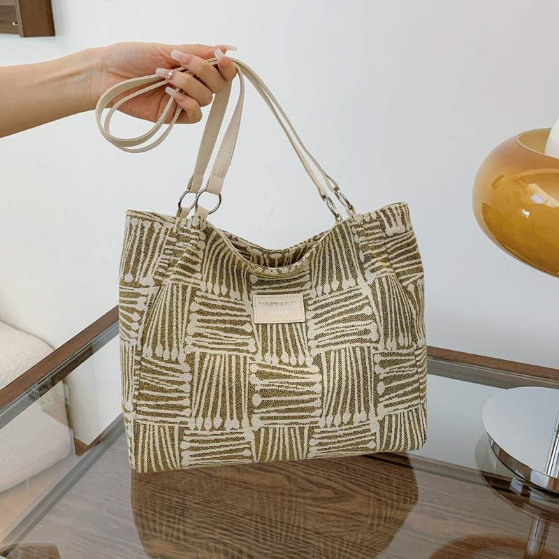 Bolsa de clase para estudiantes universitarios mujeres 2024 nueva moda mochila de viaje otoño gran capacidad rayas bolsa de mano